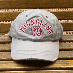 Yuengling Gray Baseball Cap full 6 panel style adjustable back strap beer hat